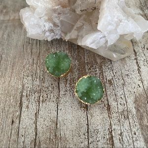 Anthropologie Druzy Quartz Earrimgs